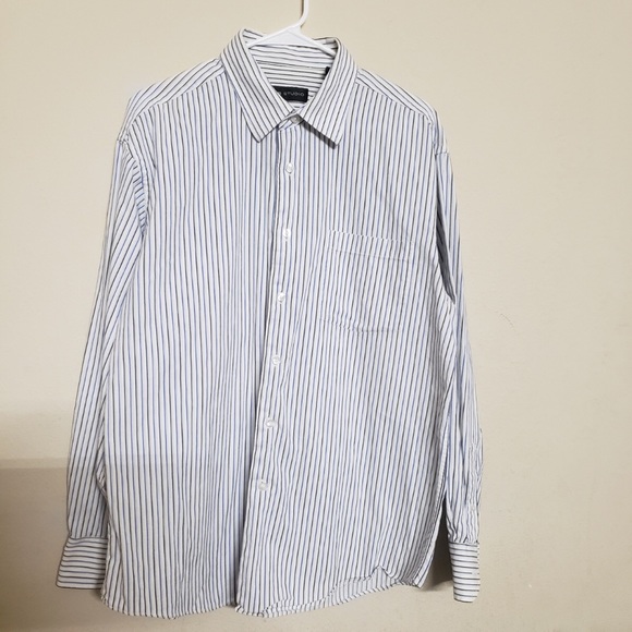 3/$15 MB Studio Polo Black and Blue Stripes - Picture 1 of 5